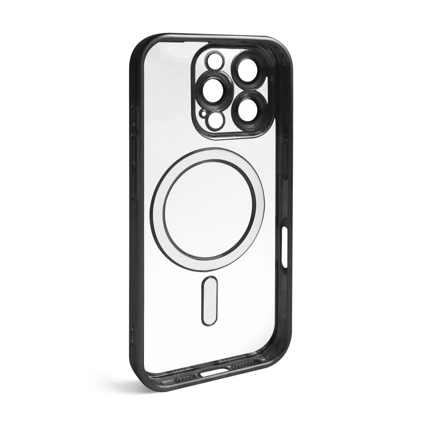 Чохол MagSafe для iPhone 16 Pro Max матовий чорний силікон пластик