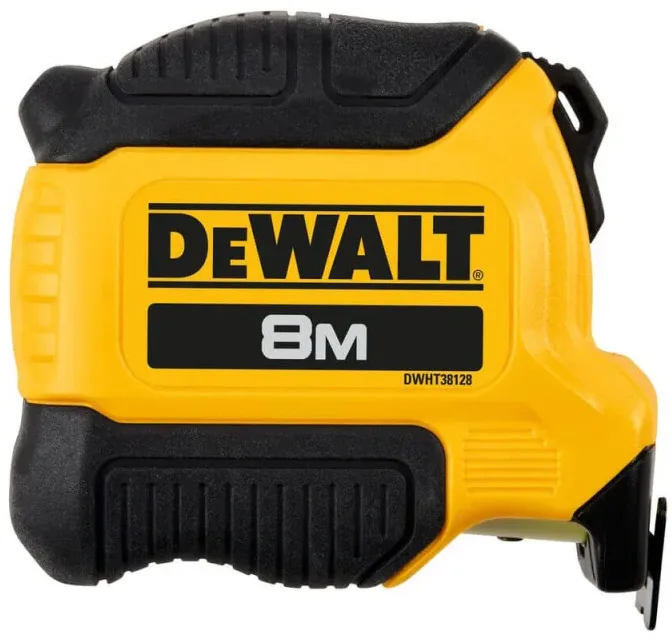 Рулетка DeWALT COMPACT, 8м х 28мм, с механизмом фиксации, АБС-пластик, магнитная основа