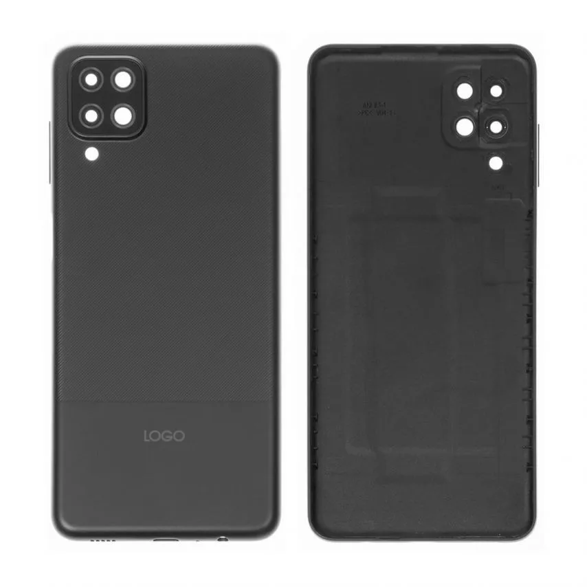 Задня кришка Samsung чорна зі склом камери High Quality
