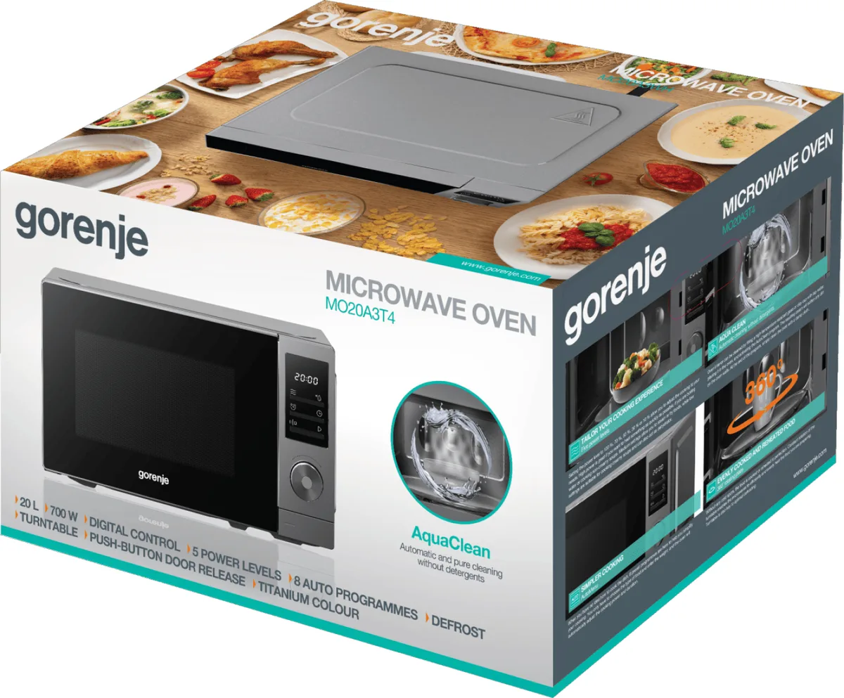 Мікрохвильова піч Gorenje 20 л 700 Вт Сірий