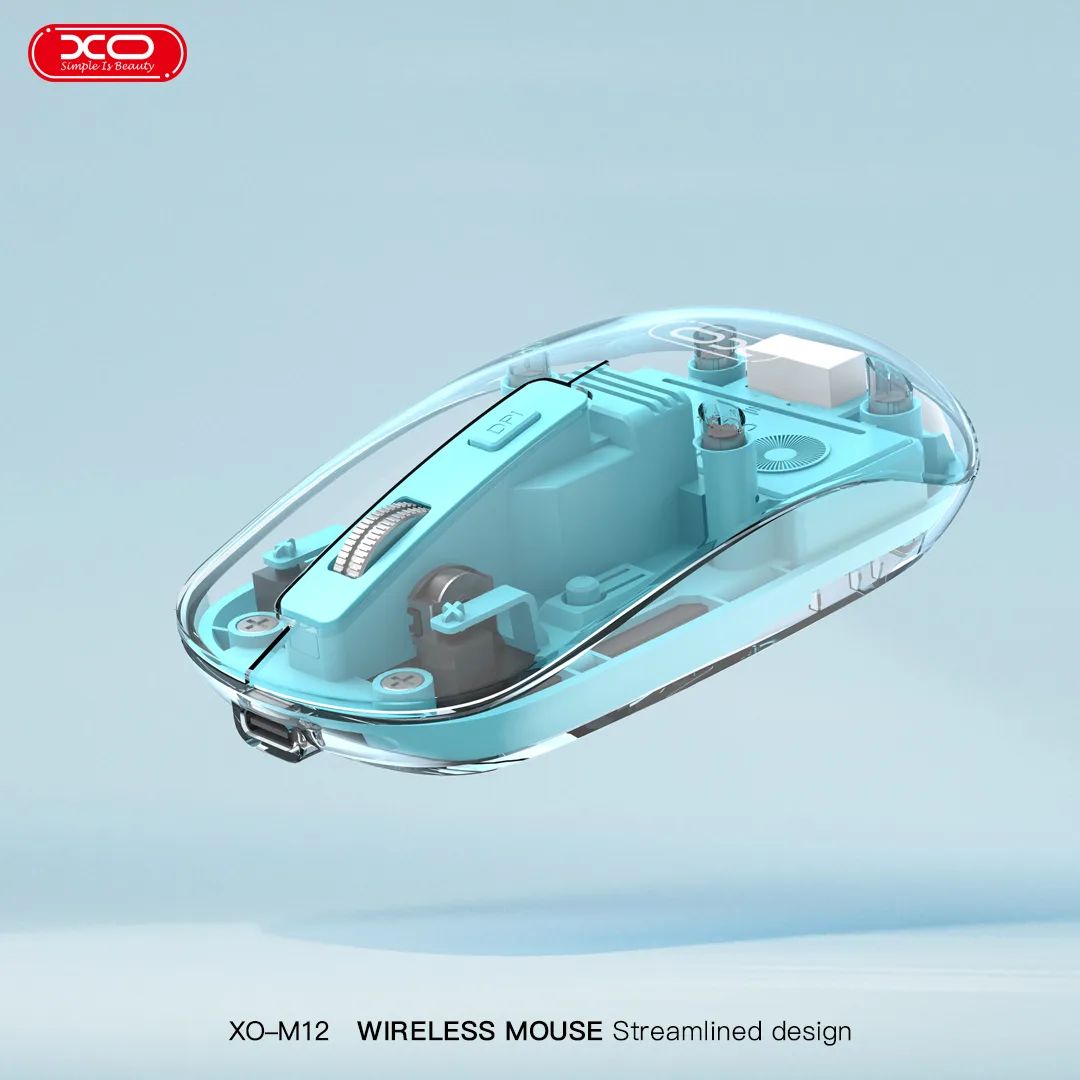 Миша XO Bluetooth оптична середня PC+ABS 109х60х30 мм блакитна