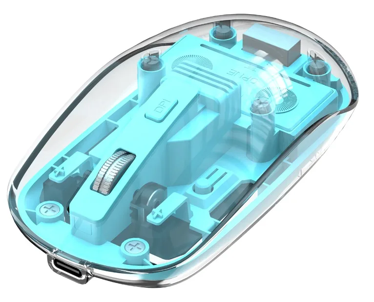 Миша XO Bluetooth оптична середня PC+ABS 109х60х30 мм блакитна