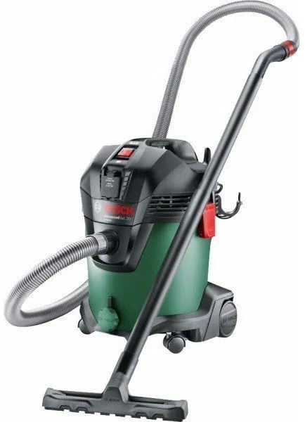 Професійний пилосос Bosch AdvancedVac 20, потужність 1200 Вт, всмоктувальна сила 300 Вт, об'єм контейнера 20 л, вага 7.6 кг.