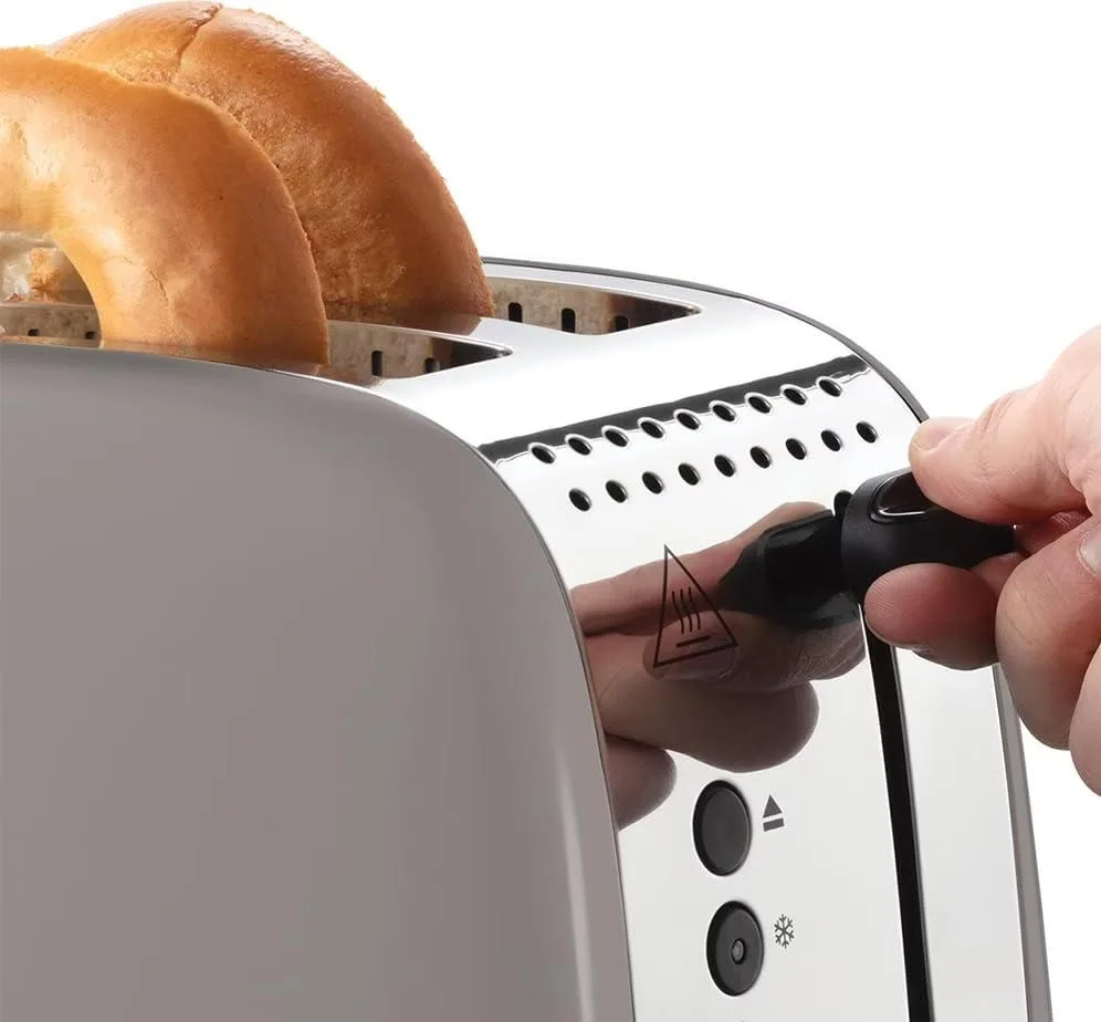 Тостер Russell Hobbs 1671 Вт, нержавіюча сталь, функція підігріву, колір моко.