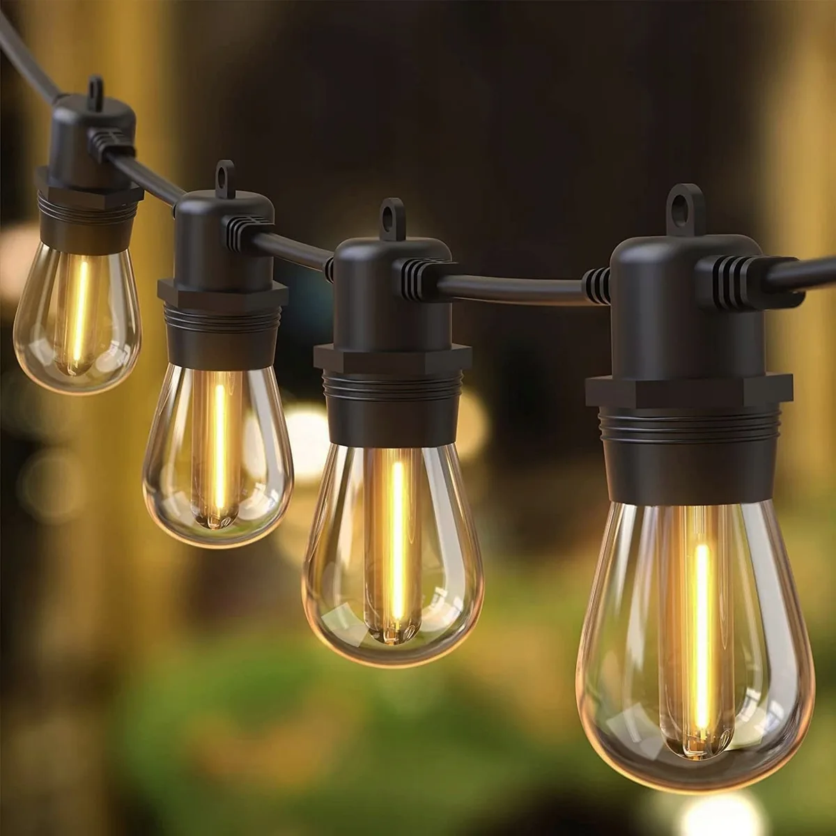 Садова гірлянда SuperLED 15м гумова 15 LED-ламп E27 чорна