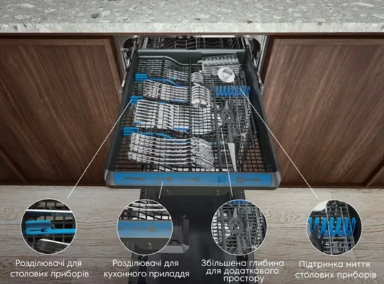 Посудомийна машина Electrolux 10 комплектів вбудовувана 44,6х81,8х55 см біла