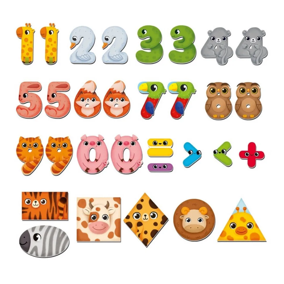Дитяча магнітна гра Vladi Toys 31 магніт з пластику для дітей 3-5 років різнокольорова