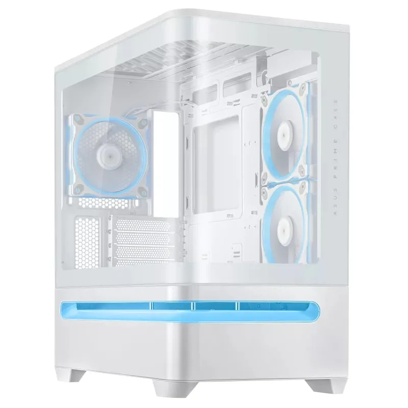 Корпус ASUS Prime AP202 Tempered Glas ARGB, без БЖ, 2xUSB3.2, 1xUSB Type-C, Tempered Glass side, mATX, білий 90DC00P3-B19000