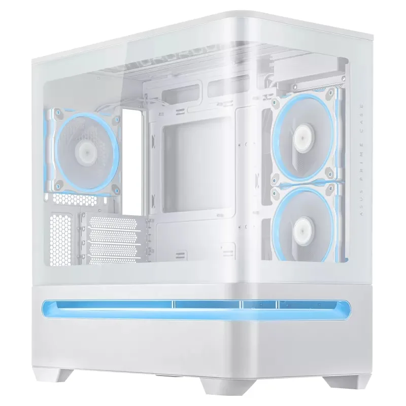 Корпус ASUS Prime AP202 Tempered Glas ARGB, без БЖ, 2xUSB3.2, 1xUSB Type-C, Tempered Glass side, mATX, білий 90DC00P3-B19000