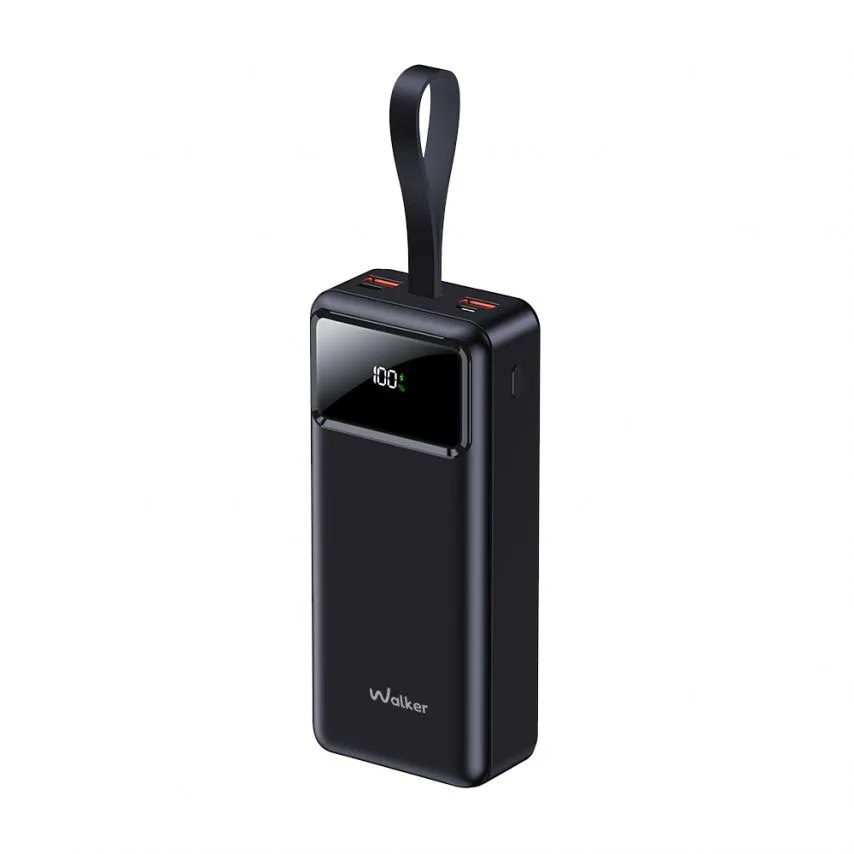 Power Bank WALKER 30000mAh Li-polymer 68,7х155х42,2 мм чорний