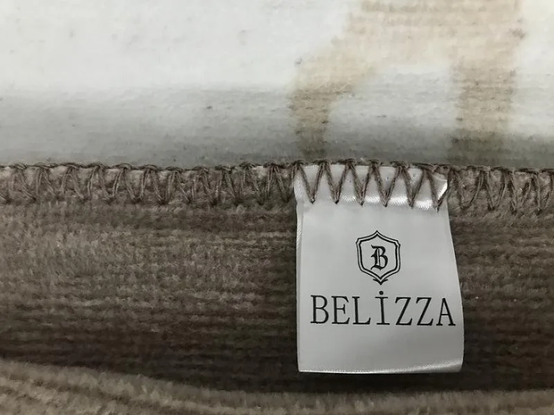 Плед BELIZZA бавовняний 200х220 см євро бежевий