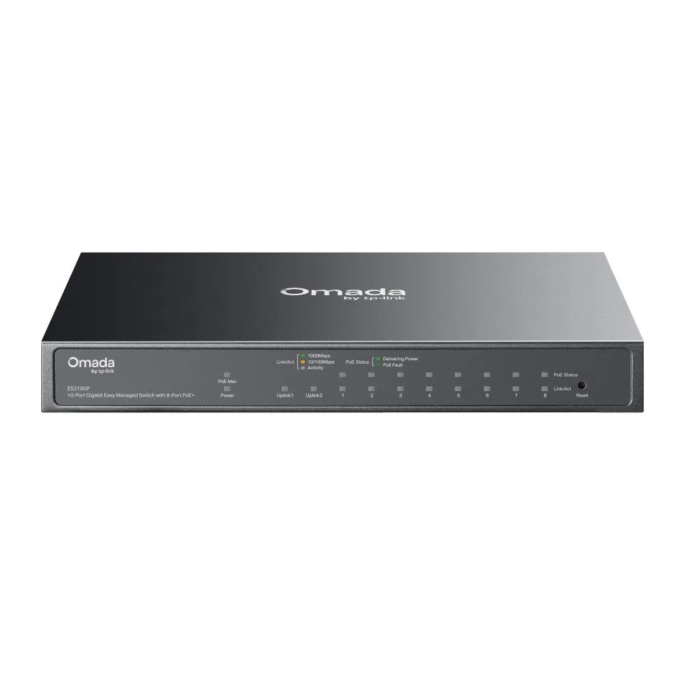 Коммутатор TP-LINK ES210GP 9xGE (8xPoE), 1xSFP/RJ45. 63W, WebSmart
