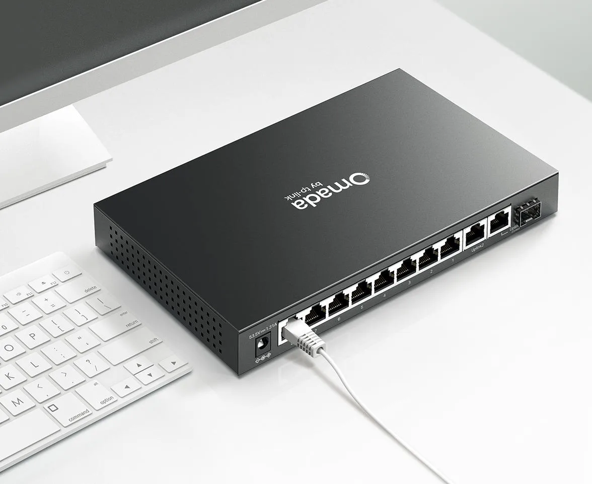 Коммутатор TP-LINK ES210GP 9xGE (8xPoE), 1xSFP/RJ45. 63W, WebSmart