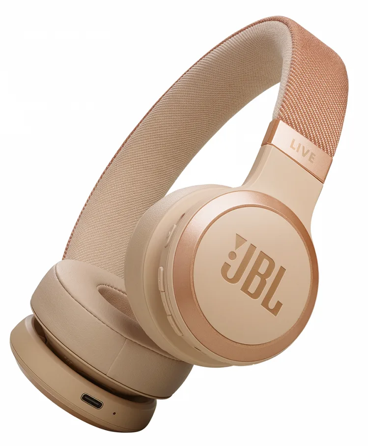 Гарнітура JBL бездротова повнорозмірна пластикова бежева 40 мм