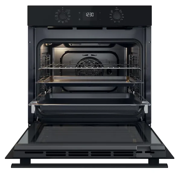 Електрична духова шафа Whirlpool 71 л чорна гідролізне очищення
