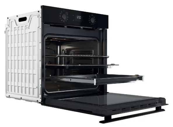 Електрична духова шафа Whirlpool 71 л чорна гідролізне очищення