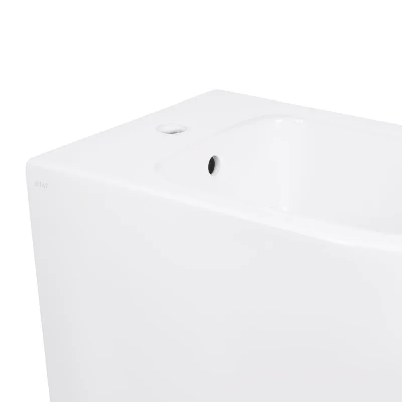 Биде напольное Qtap Robin 355x560x410 мм керамика глянцевая белая
