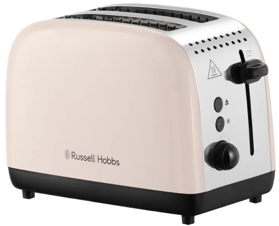 Тостер Russell Hobbs 1670 Вт, нержавіюча сталь, функція підігріву, колір жасмин.