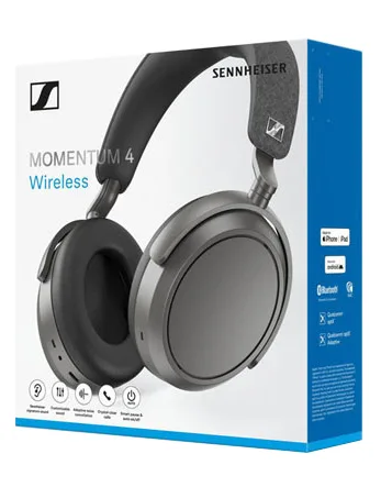 Гарнитура Sennheiser беспроводная полноразмерная искусственная кожа 293 г серый
