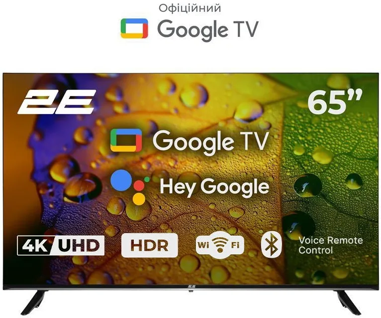 Телевізор 65" 2E LED 4K 60Hz Smart Google TV Black