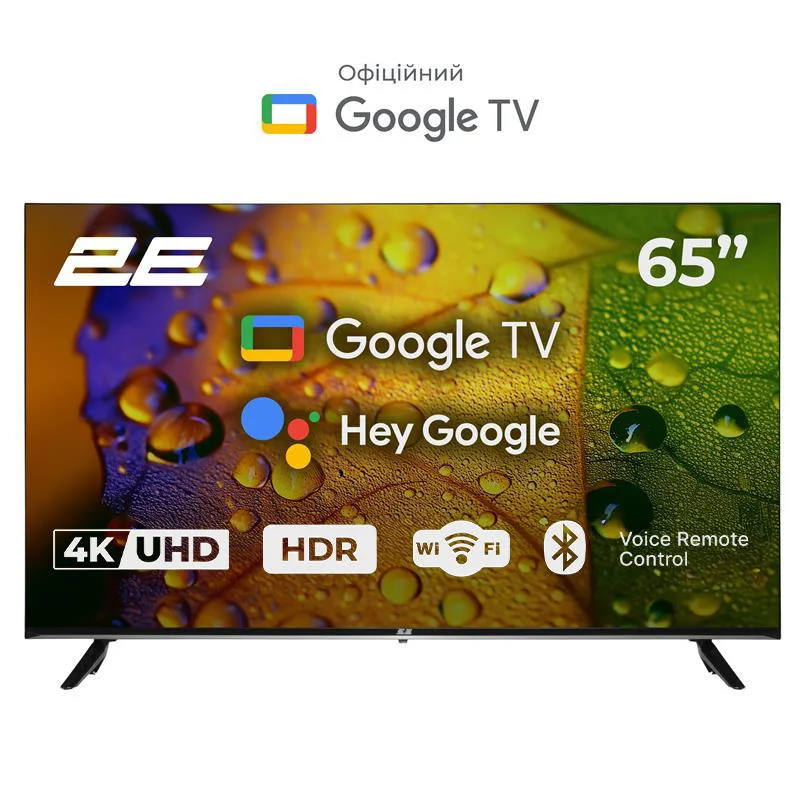 Телевізор 65" 2E LED 4K 60Hz Smart Google TV Black
