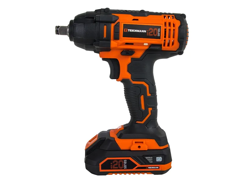 Акумуляторний ударний гайковерт Tekhmann TIW-300/i20 kit 20В, 1x2А·год, 300Нм, 2800об/хв, вага 1.2кг.