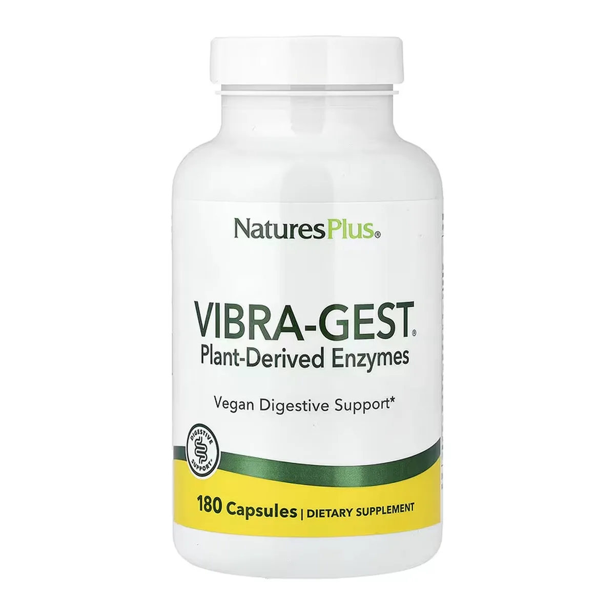 Vibra-Gest Nature's Plus веганські капсули 180 шт підтримка травлення без глютену