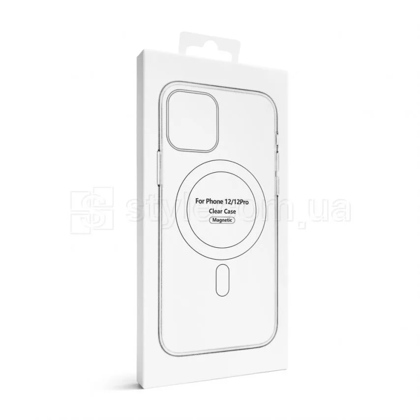 Чохол MagSafe для Apple iPhone 12 12 Pro прозорий силікон 0,5 мм