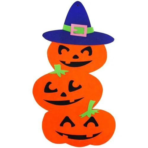 Підвіска з фетру Апли Капли Happy Halloween Гарбузи 36х22 см