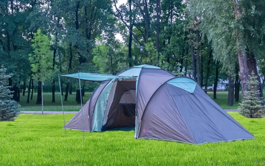 Туристична палатка Time Eco поліестер 6 місць зелена бежевий