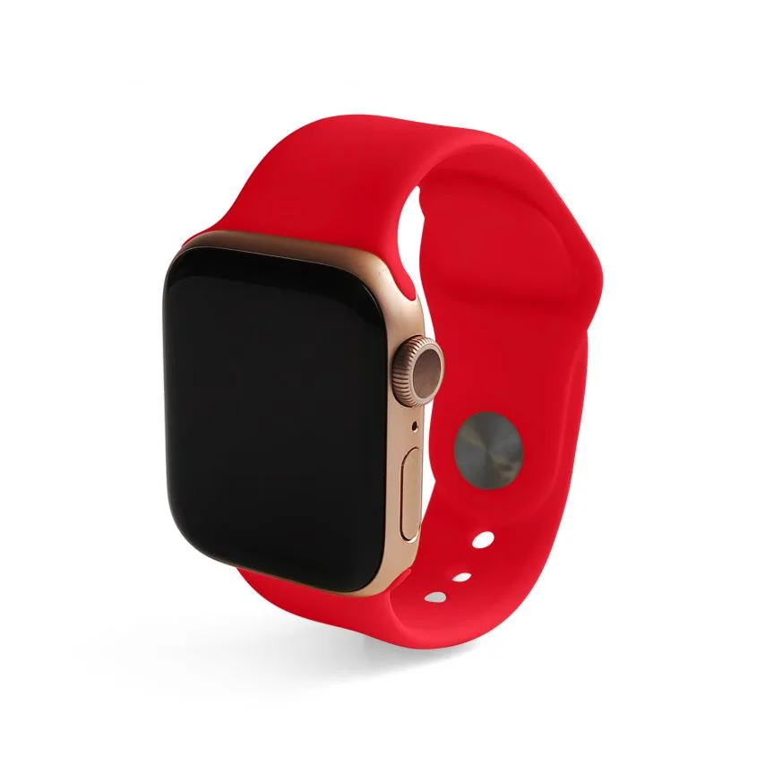 Ремешок для Apple Watch силиконовый 42-44 мм S/M красный