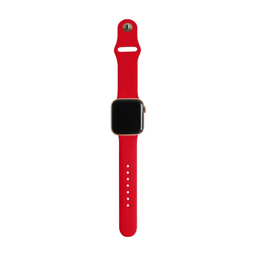 Ремешок для Apple Watch силиконовый 42-44 мм S/M красный