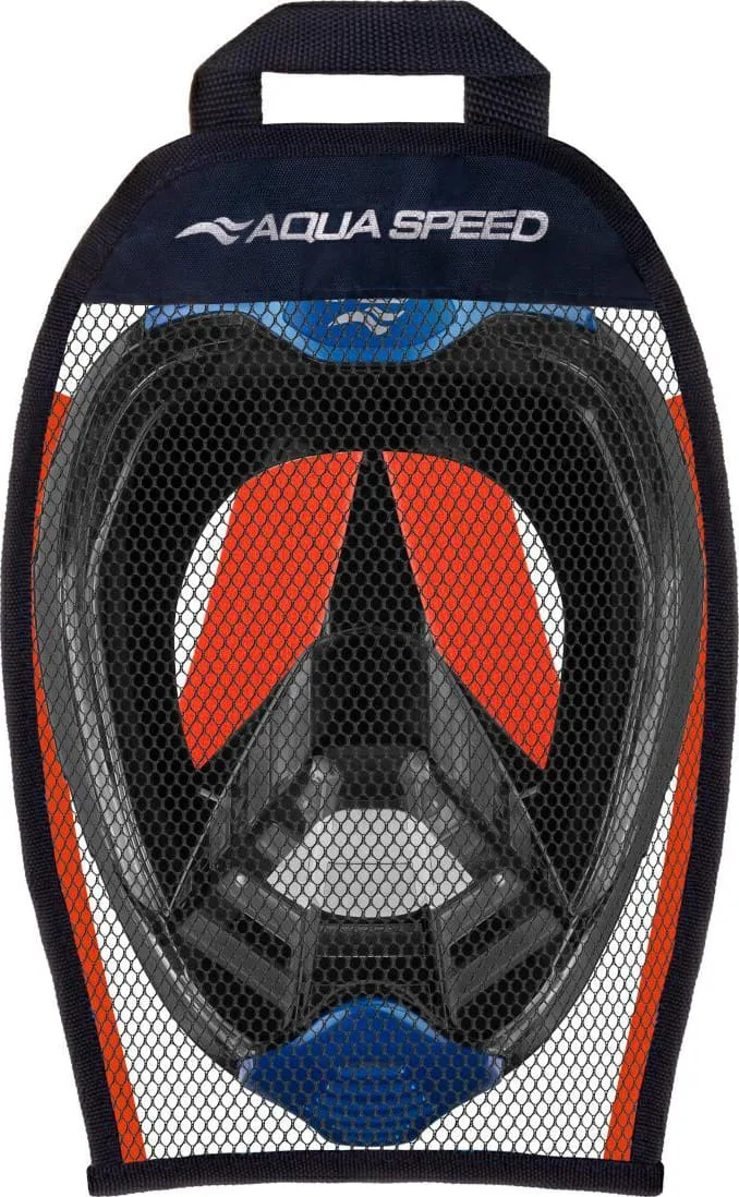 Повнолицьова маска AQUA SPEED силікон S/M синій червоний