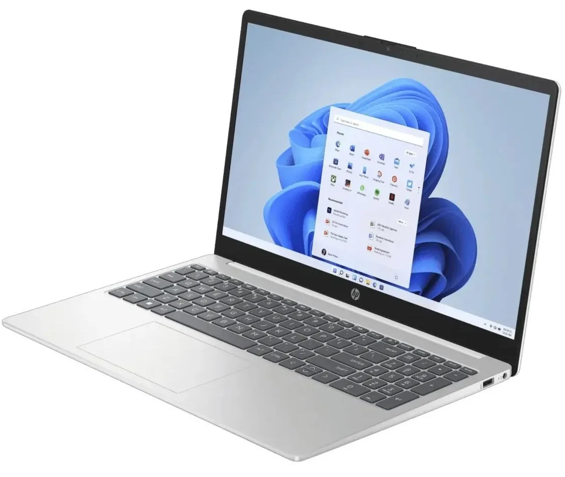 Ноутбук HP 15-fd0195ua 15.6" FHD IPS AG, Intel 3-100U, 16GB, F512GB, UMA, DOS, белый.