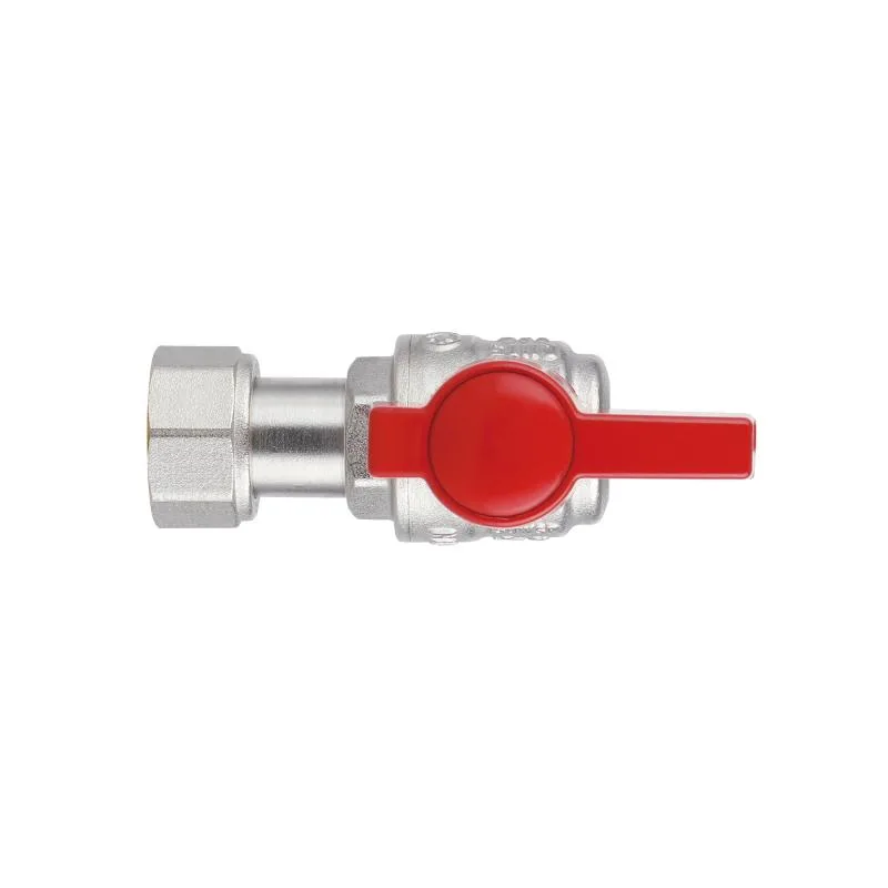 Кран кульовий 1/2" Thermo Alliance кутовий латунь нікель 35х22х29 см