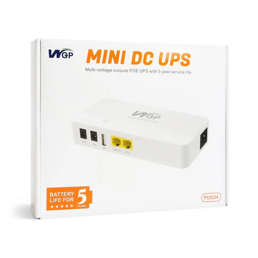 Mini UPS джерело безперебійного живлення 8000mAh пластик 105х105х27,5 мм білий