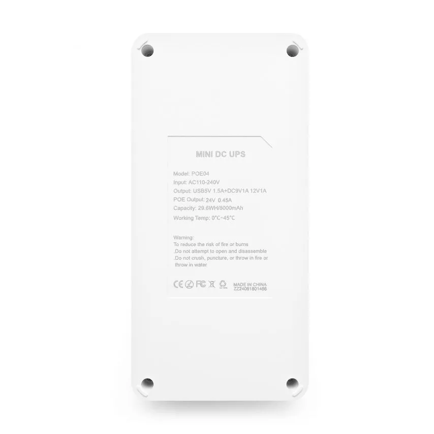 Mini UPS джерело безперебійного живлення 8000mAh пластик 105х105х27,5 мм білий