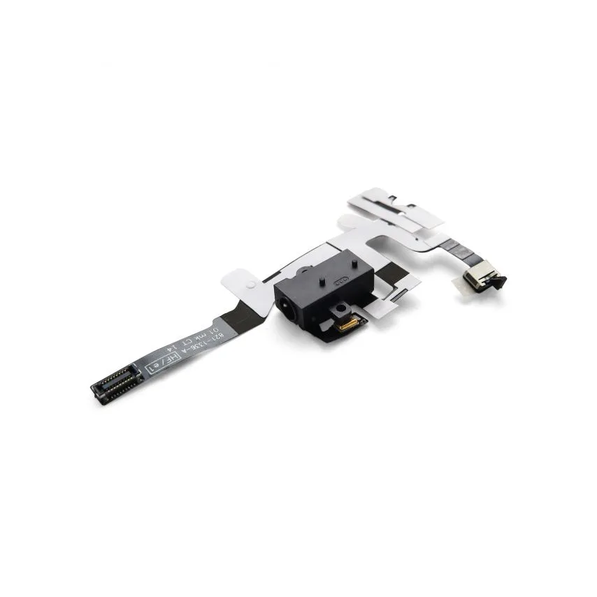 Шлейф High Quality чорний з роз'ємом навушників та кнопкою гучності для Apple iPhone 4s