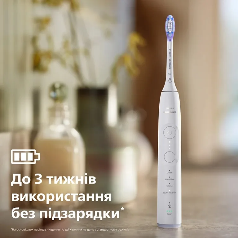 Зубна електрощітка Philips Sonicare Ультразвукова 62000 рухів на хвилину Білий
