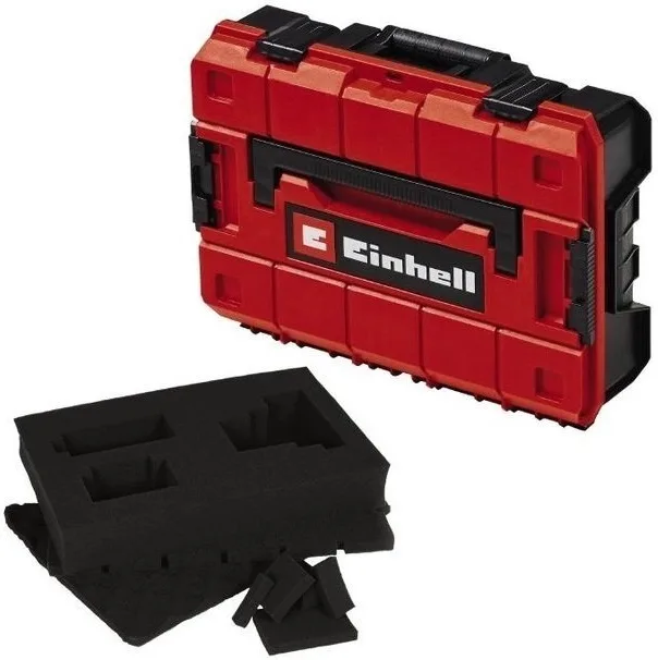 Кейс для інструментів Einhell E-Case S-F, 13.1х44.4х33 см, з поролоновим вкладишем Grid Foam Set, пластиковий.