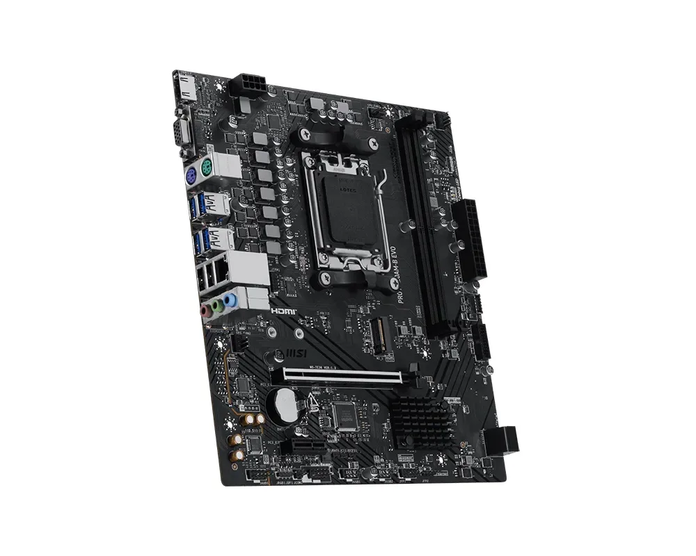 Материнская плата MSI PRO A620AM-B EVO sAM5 A620 2xDDR5 M.2 HDMI D-Sub mATX