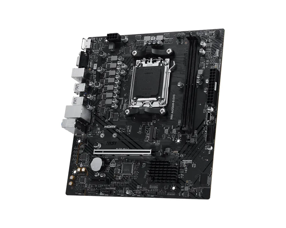 Материнская плата MSI PRO A620AM-B EVO sAM5 A620 2xDDR5 M.2 HDMI D-Sub mATX
