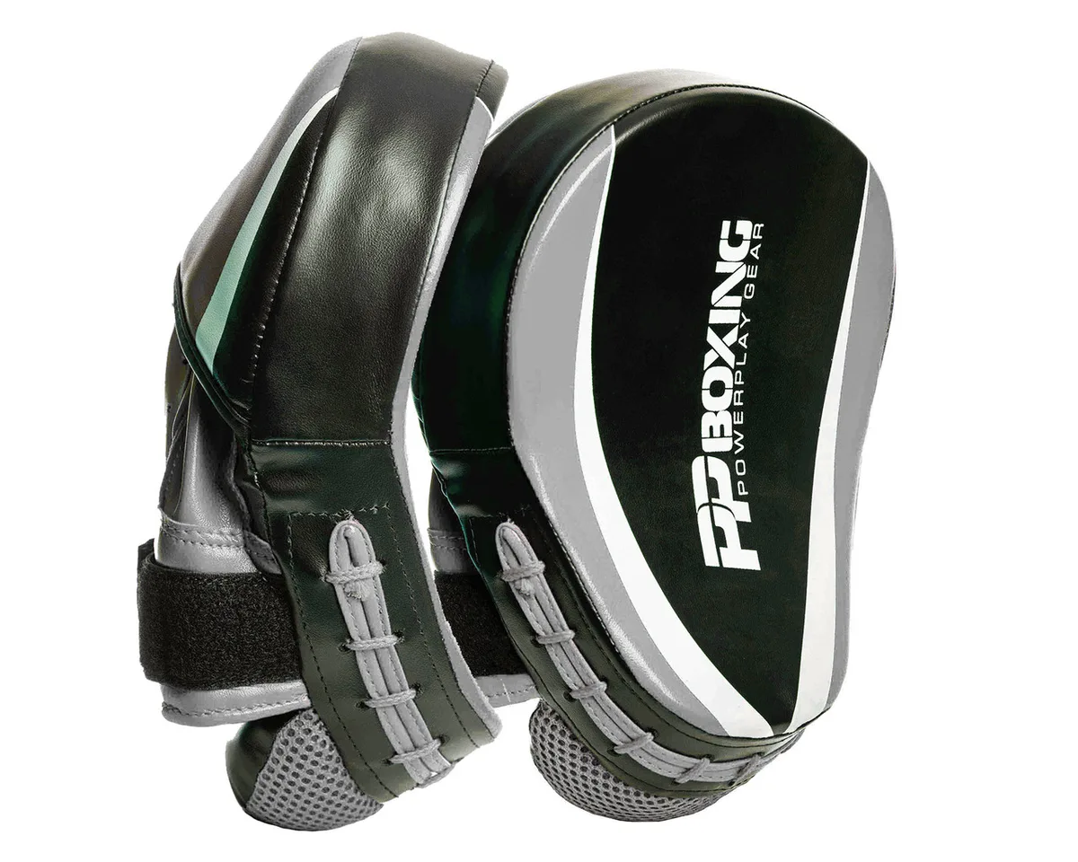Лапи боксерські Active Point PU 23х19х6 см Чорно-Сірі