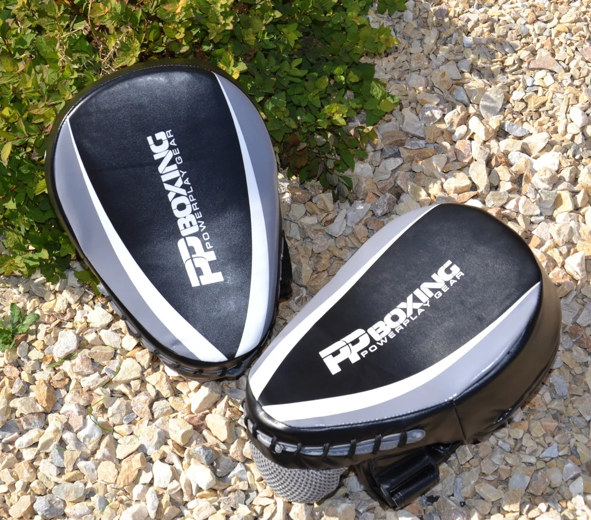 Лапи боксерські Active Point PU 23х19х6 см Чорно-Сірі