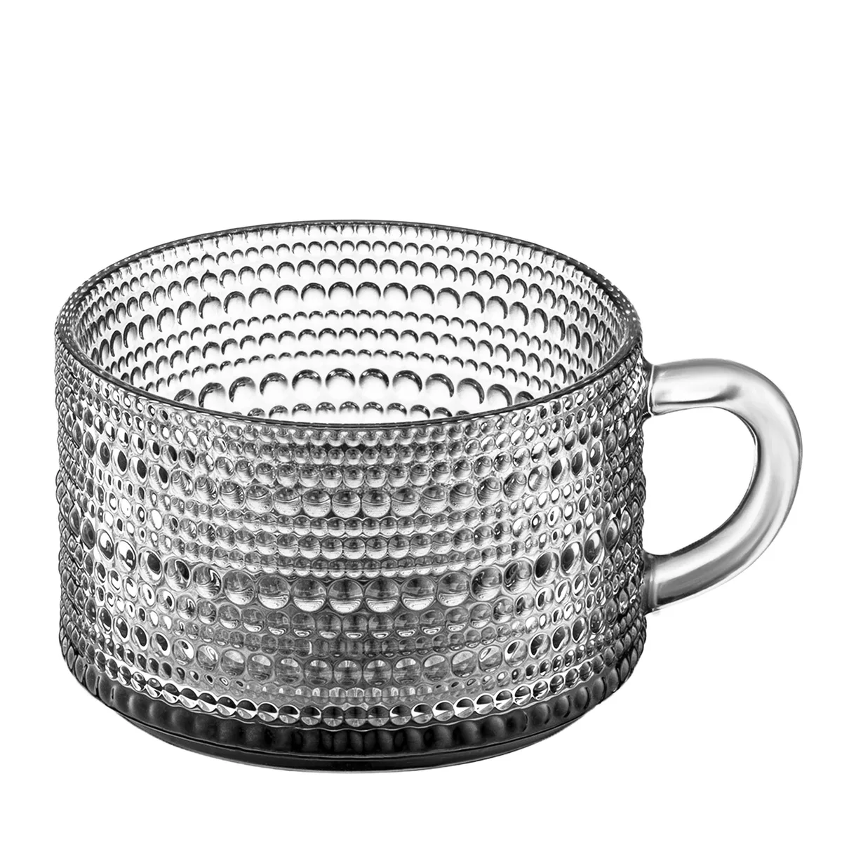 Чашка ARDESTO Verbena, 10.5 см, скляна, сірого кольору.