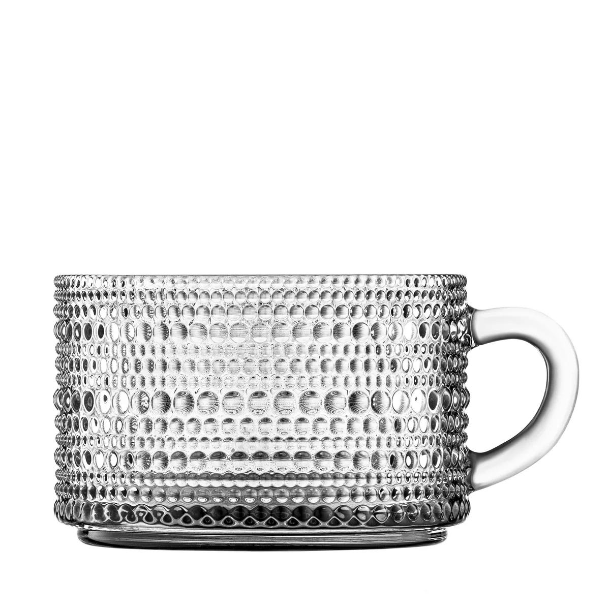 Чашка ARDESTO Verbena, 10.5 см, скляна, сірого кольору.