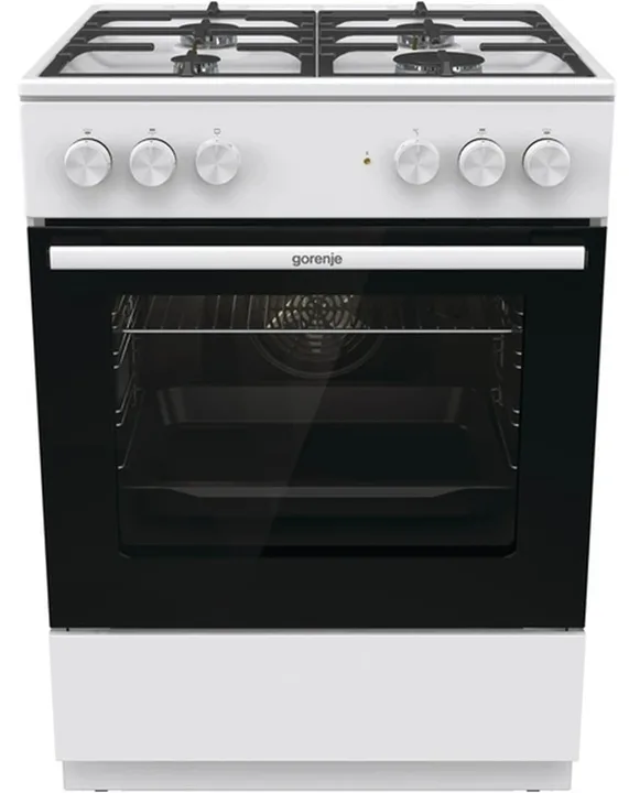 Комбінована плита Gorenje газова 4 конфорки електрична духова шафа 60х85х60 см біла