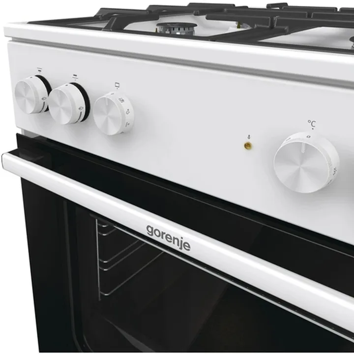 Комбінована плита Gorenje газова 4 конфорки електрична духова шафа 60х85х60 см біла