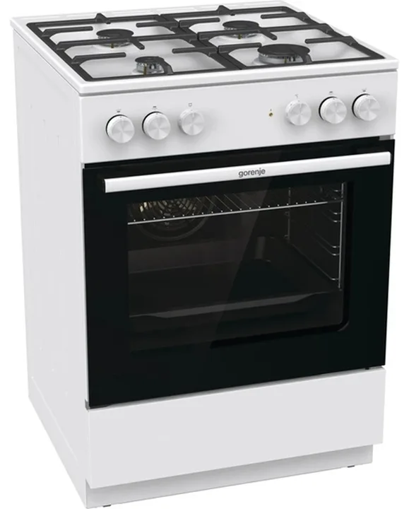 Комбінована плита Gorenje газова 4 конфорки електрична духова шафа 60х85х60 см біла