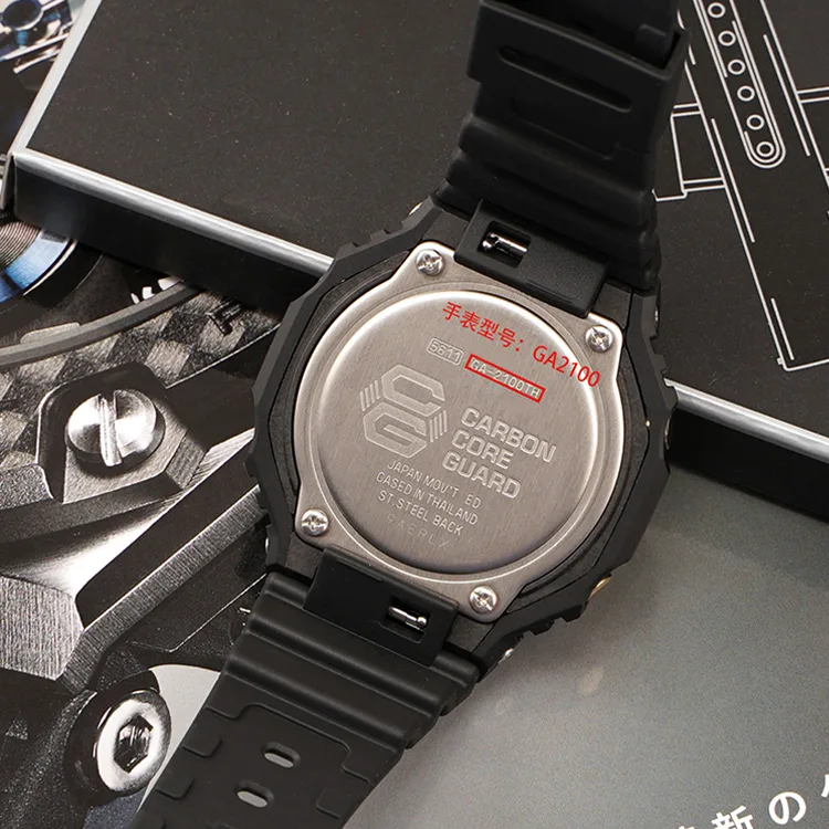 Ремінець Casio каучук 20,1 см 16 мм Червоний Чорний